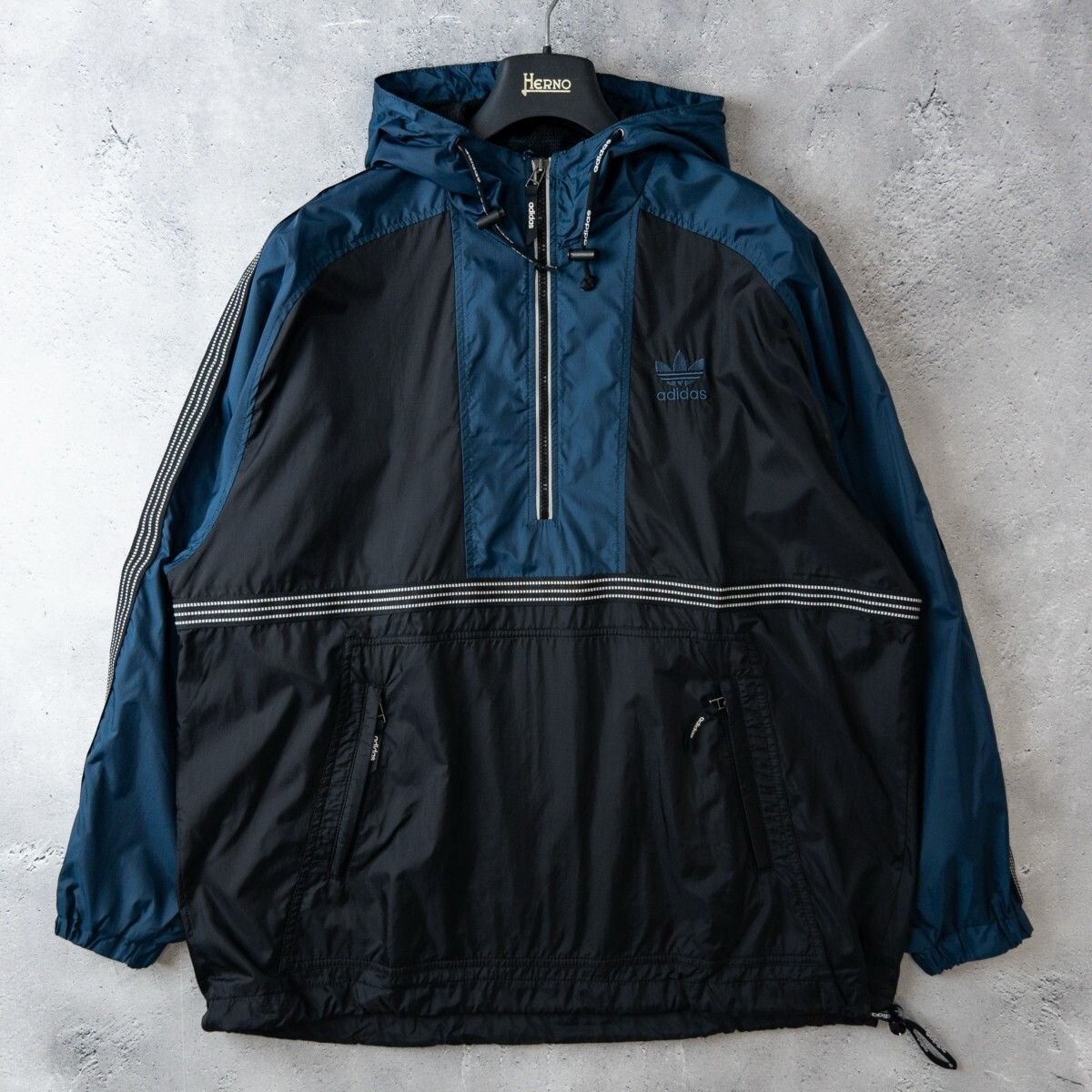 80s 90s デサント製 adidas アディダス アノラックパーカー ナイロン 