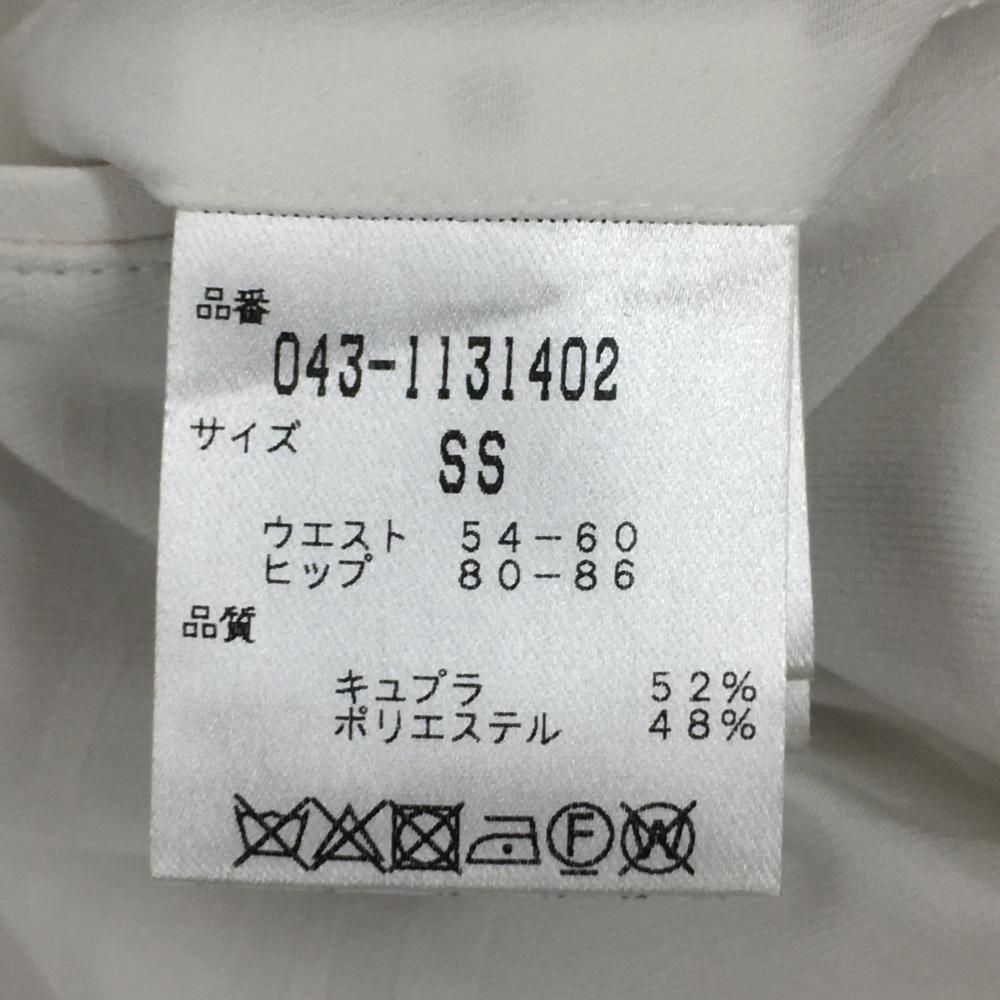 セントアンドリュース パンツ 白 格子柄地模様 ロゴ刺しゅう