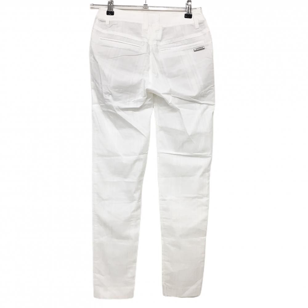 セントアンドリュース パンツ 白 格子柄地模様 ロゴ刺しゅう