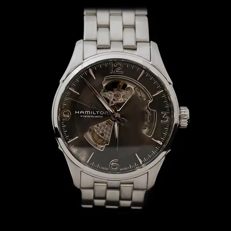 正規品 HAMILTON ハミルトン H327050 ジャズマスター オープンハート スチール グレー 42mm