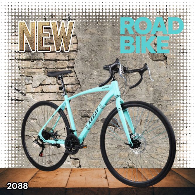 2088 ロードバイク ターコイズ 700C×28C タイヤ厚み ディスクブレーキ
