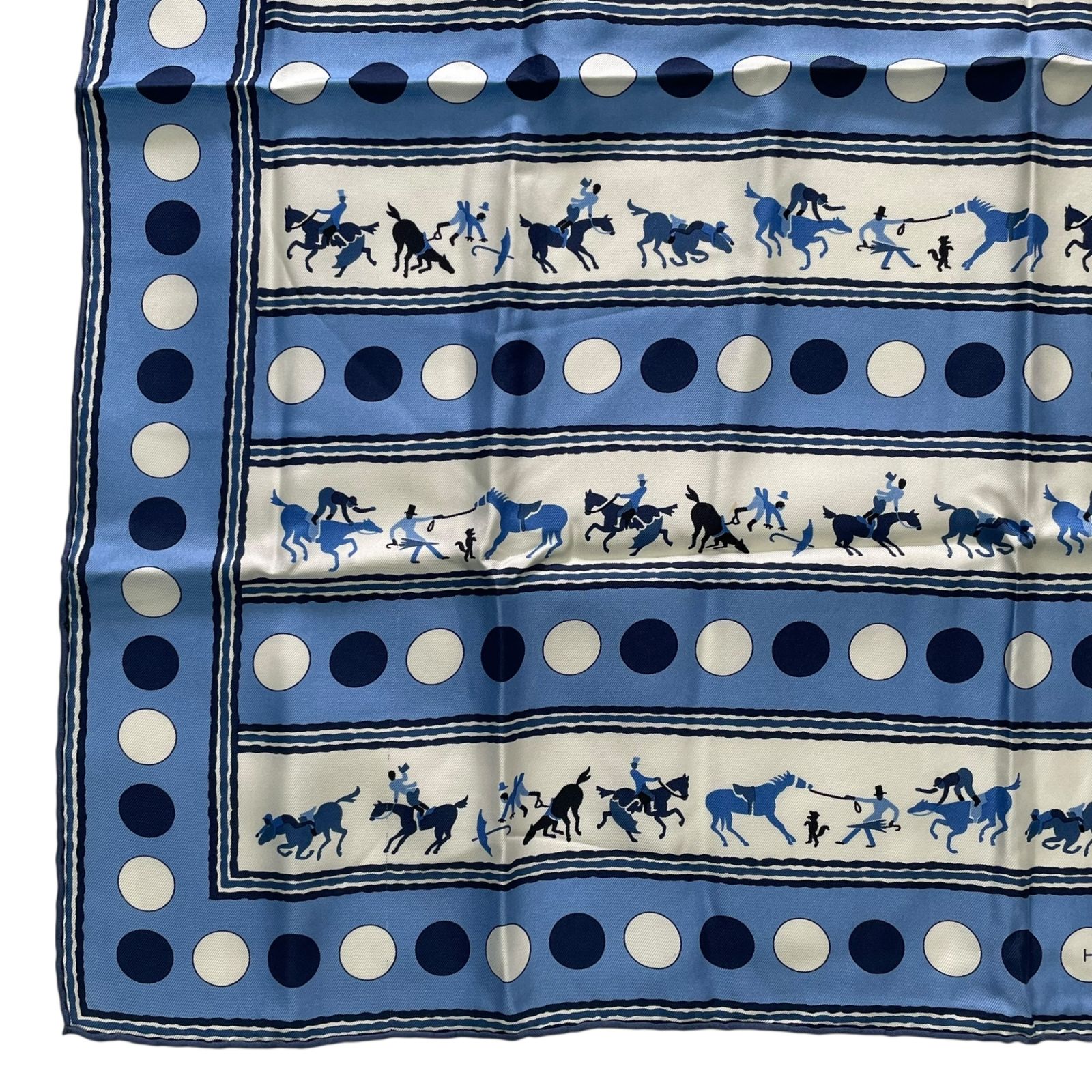美品 HERMES エルメス スカーフ シルク SEQUENCES シーケンス 馬 騎手