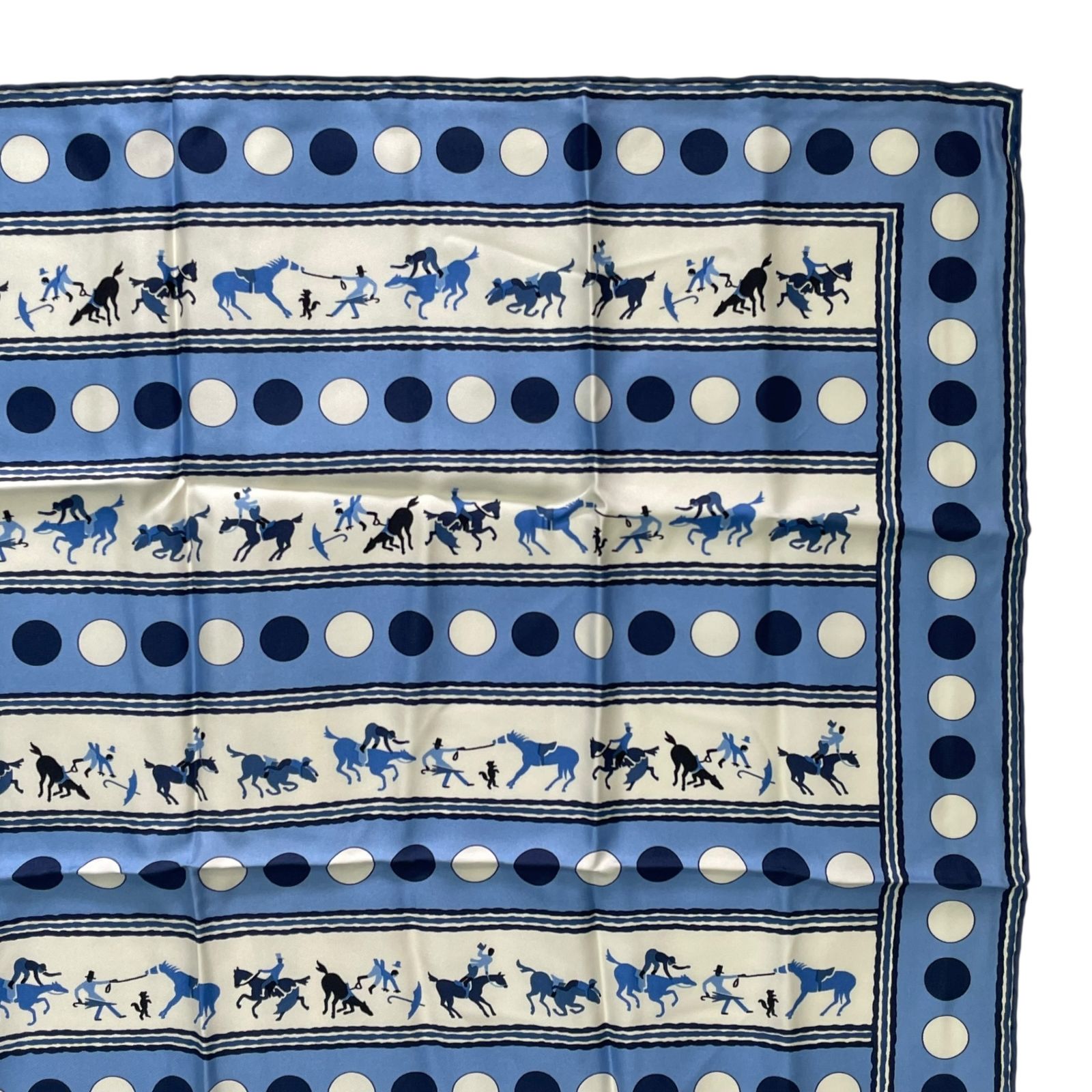 美品 HERMES エルメス スカーフ シルク SEQUENCES シーケンス 馬 騎手