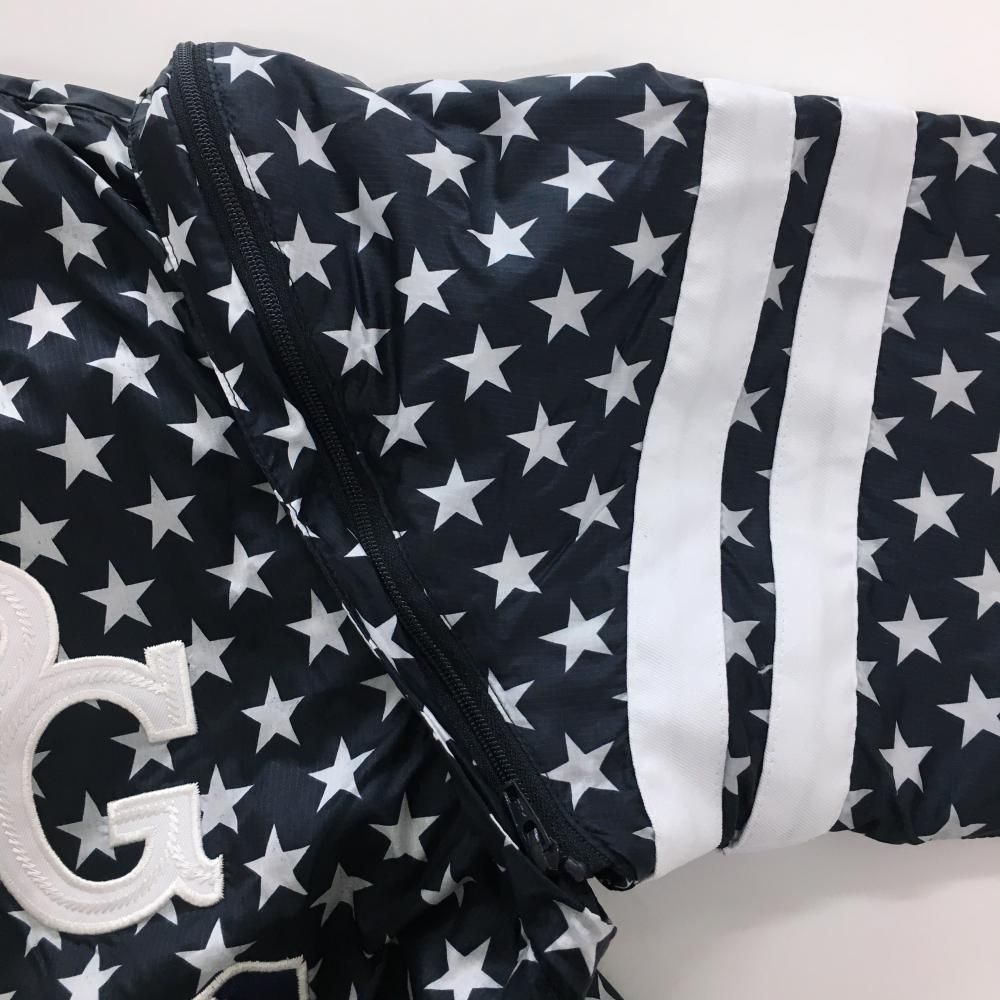 パーリーゲイツ 4WAYリバーシブル中綿ジャケット ネイビー×白 星柄 袖