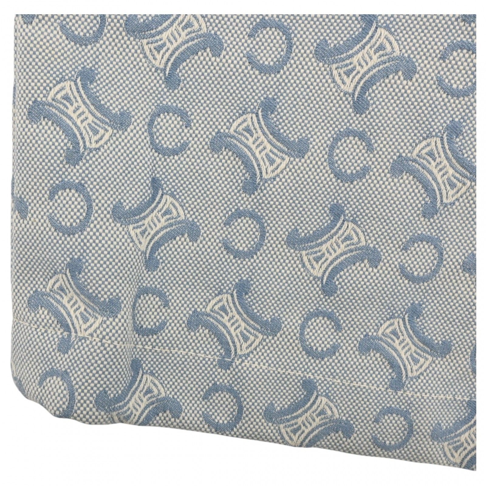 セリーヌ マカダム柄 ロゴ ダブルジップ デニム ひざ丈 スカート A