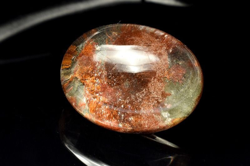 1点物】庭園水晶 グリーンガーデンクォーツ 28x21mm オーバル ルース