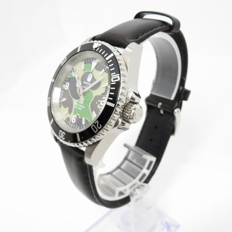 【瀬戸大橋店】 中古 A BATHING APE | アベイシングエイプ 腕時計 アナログ自動巻き TYPE1 BAPEX M カモ 【131】 瀬戸大橋店】 中古 A BATHING APE | アベイシングエイプ 腕時計
