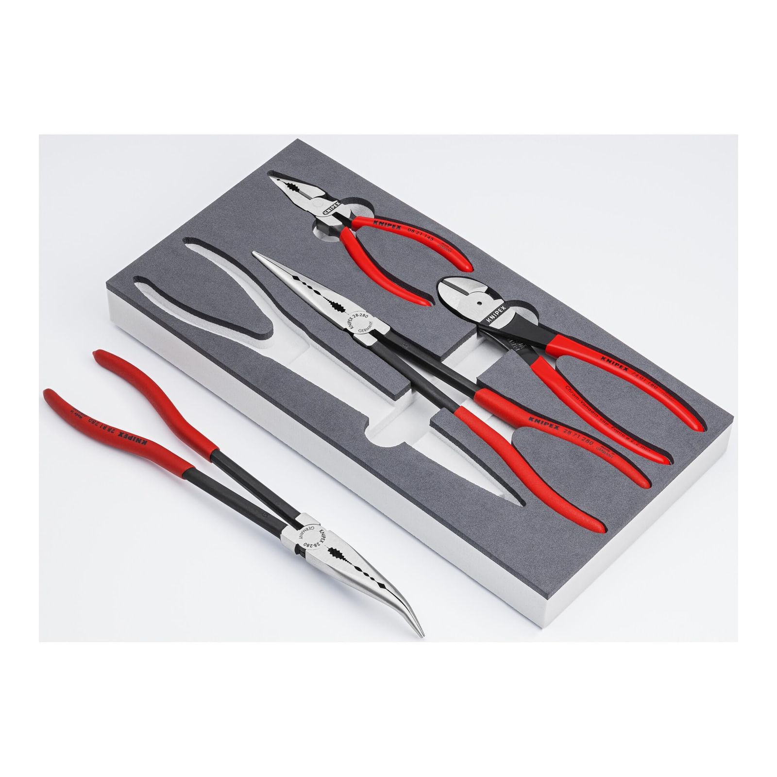クニペックス KNIPEX プライヤ-セット ウレタントレイ入り