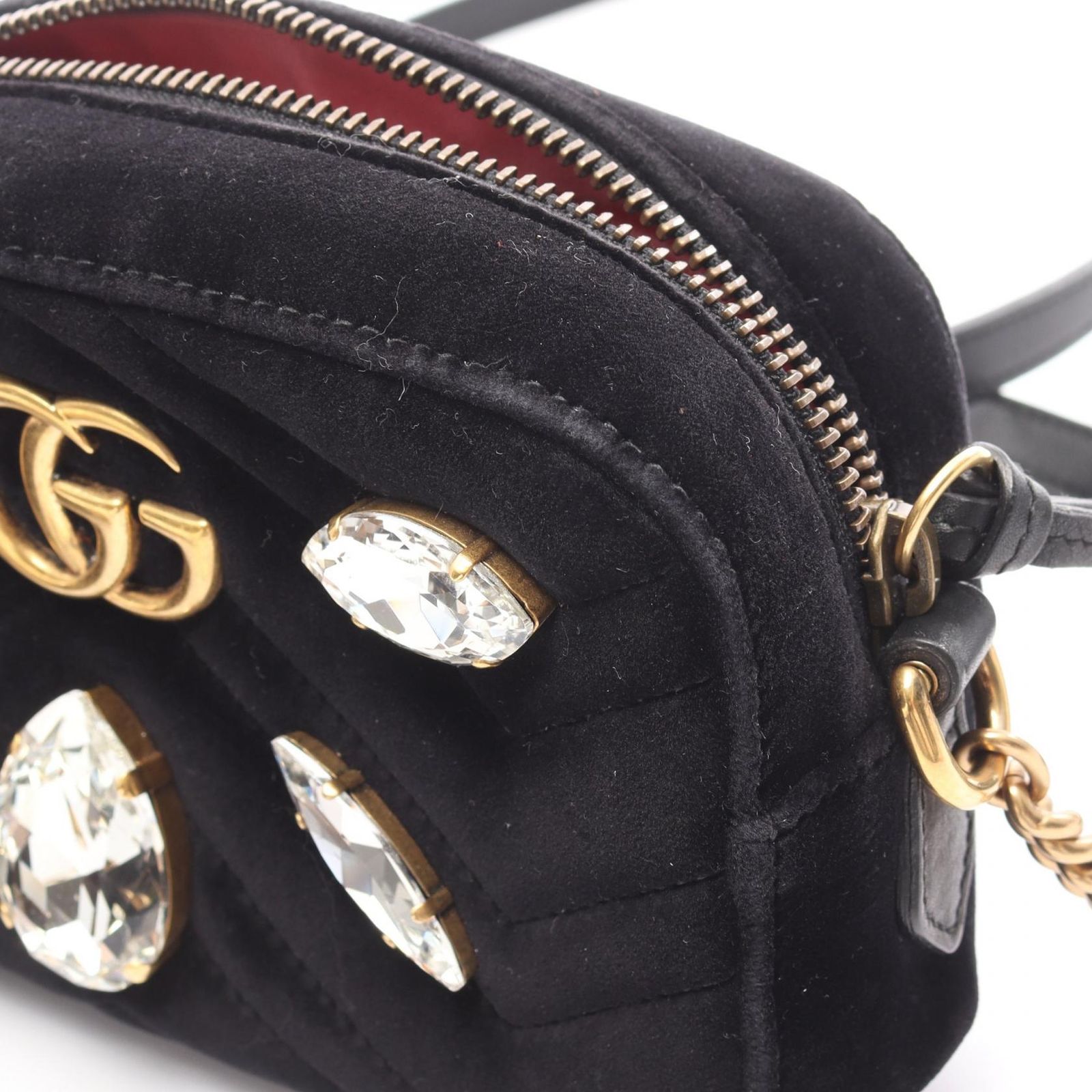 GUCCI グッチ GGマーモント キルティング ミニバッグ ショルダーバッグ 