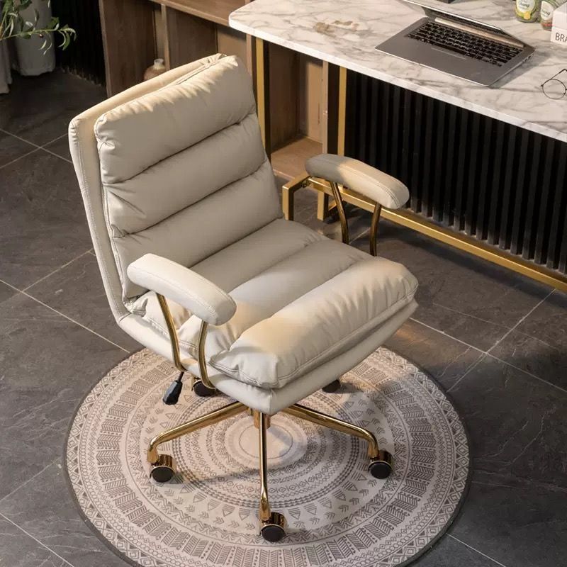 大好評 オフィスチェア デスクチェア リクライニングチェア 仮眠用 可愛い ホワイト 会議用 テレワーク 360°回転 座面昇降 静音キャスター付き 組立簡単