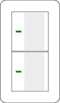 パナソニック 埋込ほたるダブルスイッチB 片切 ハンドルネーム無し 簡易耐火ラウンドプレート付 セット