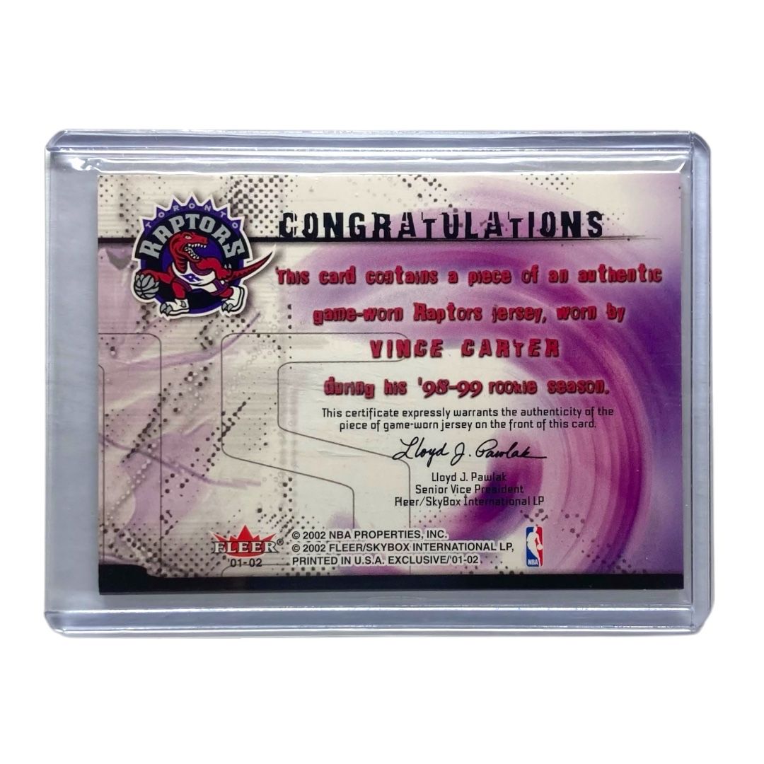 FLEER NBAカード EXCLUSIVE VINSANITY COLLECTION VINCE CARTER TORONTO RAPTORS 送料無料 中古 IT2