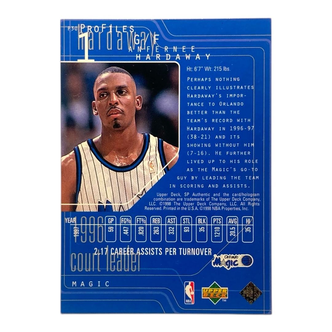 UPPER DECK NBAカード SP AUTHENTIC PROFIELS ANFERNEE HARDAWAY