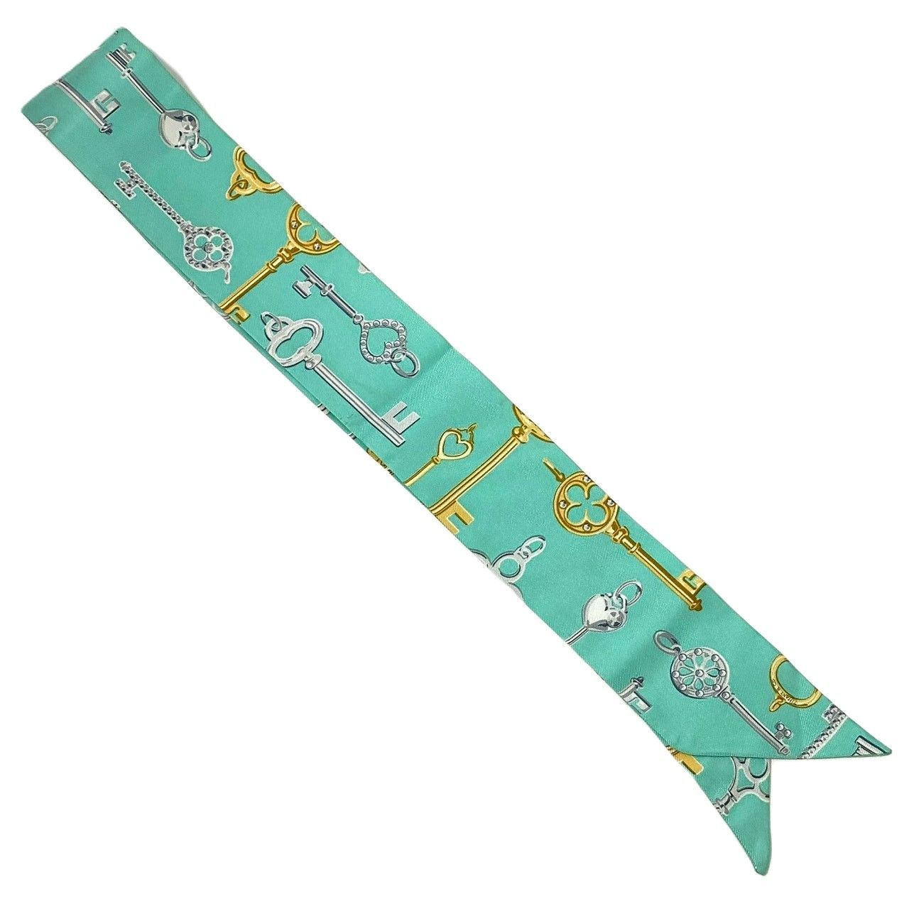SU【TIFFANY&Co.】ツイリー スカーフ リボン SILK/シルク 100