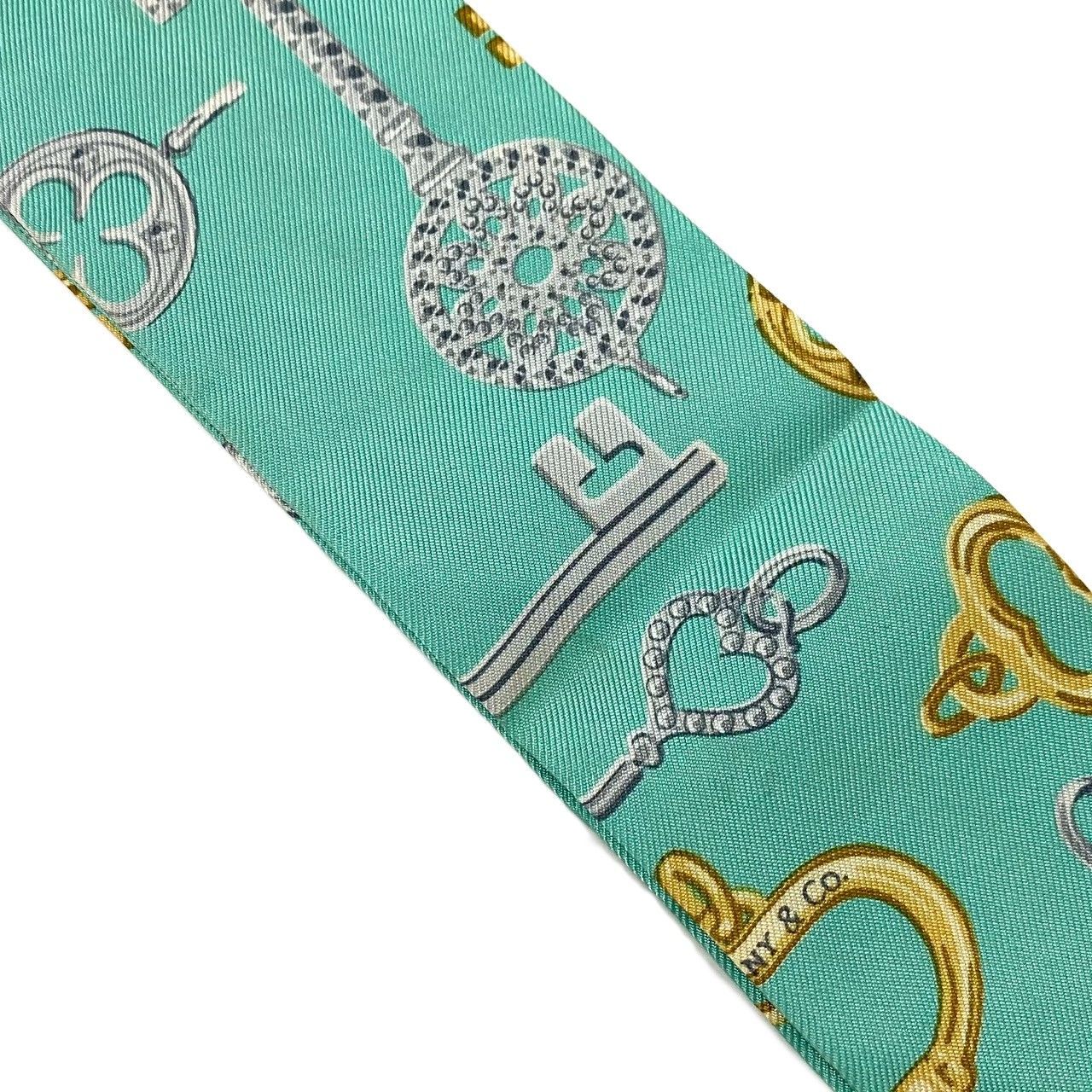 SU【TIFFANY&Co.】ツイリー スカーフ リボン SILK/シルク 100