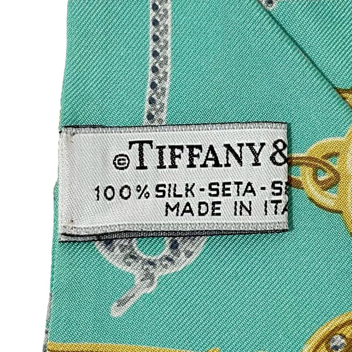 SU【TIFFANY&Co.】ツイリー スカーフ リボン SILK/シルク 100