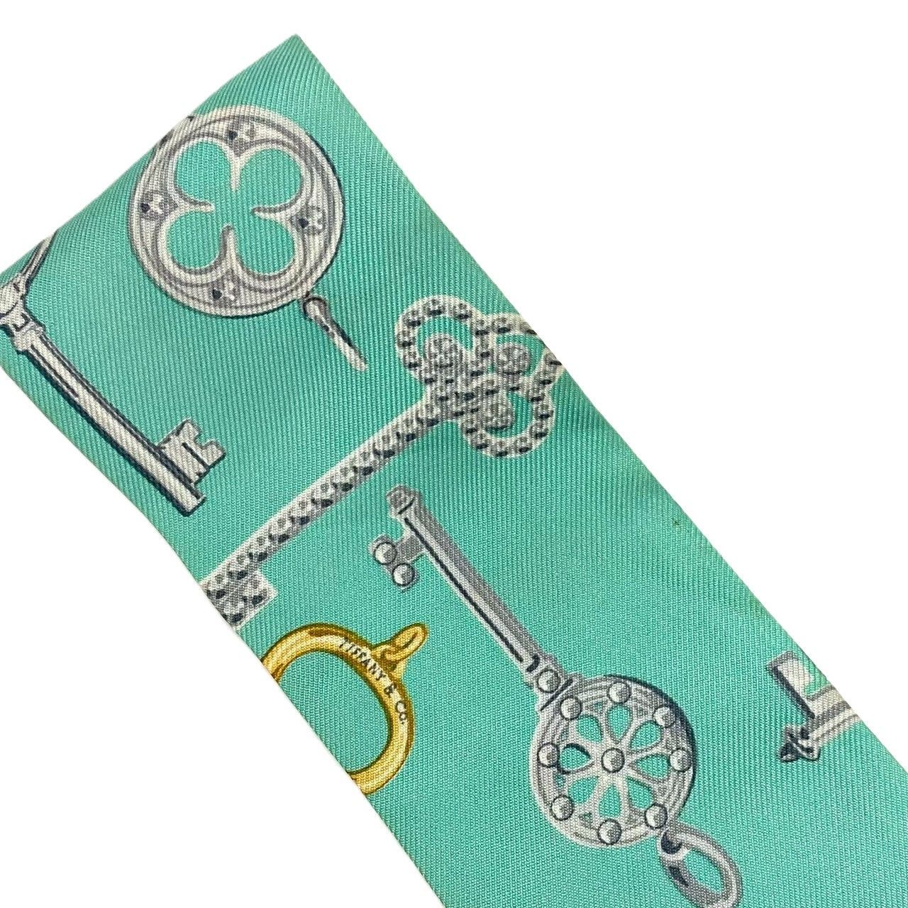 SU【TIFFANY&Co.】ツイリー スカーフ リボン SILK/シルク 100