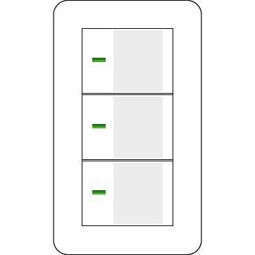パナソニック 埋込ほたるトリプルスイッチB 片切 ハンドルネーム無し 簡易耐火ラウンドプレート付 セット