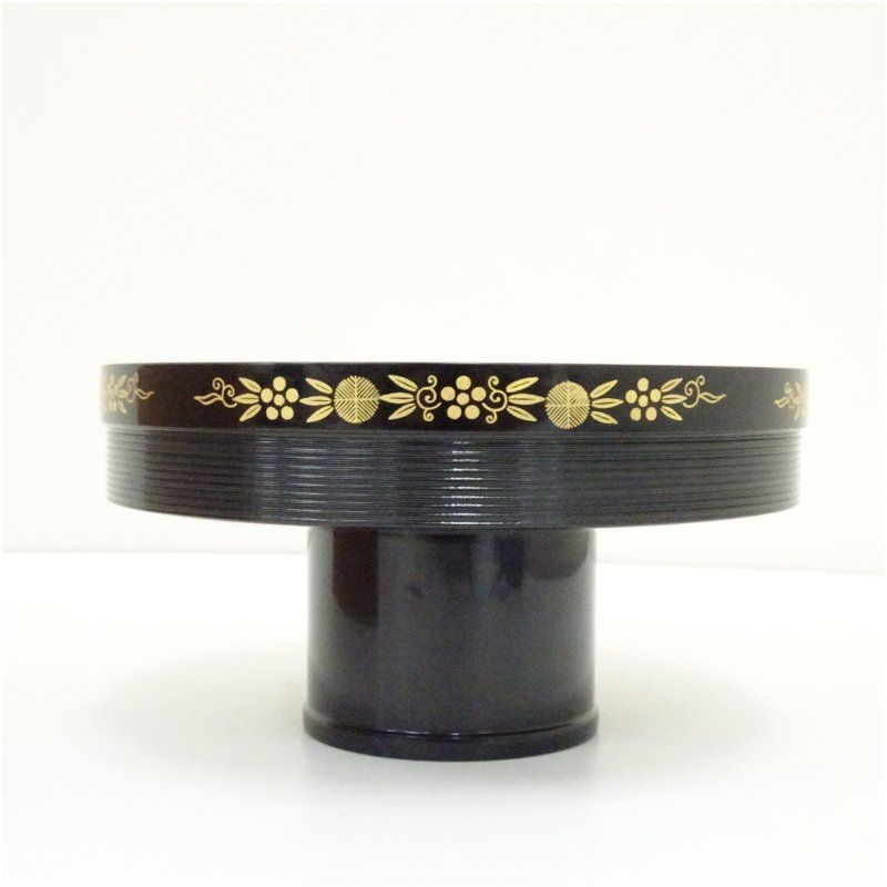 象彦造 漆塗高杯菓子器（銘：春陽）（共箱） 茶器 おしゃれ かわいい