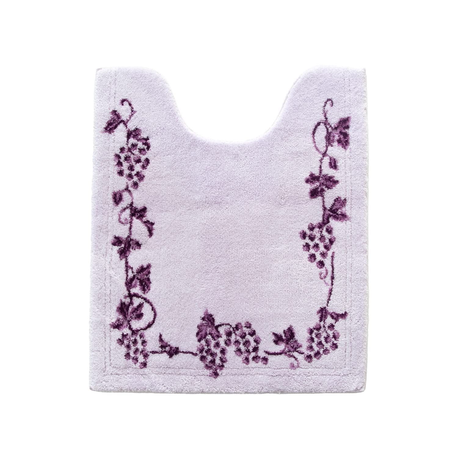 オカ OKA 乾度良好ラクス トイレマット ロングサイズ 約75 cm×63 cm パープル 日本製 滑り止め 吸水 速乾 抗菌 防臭 エレガント