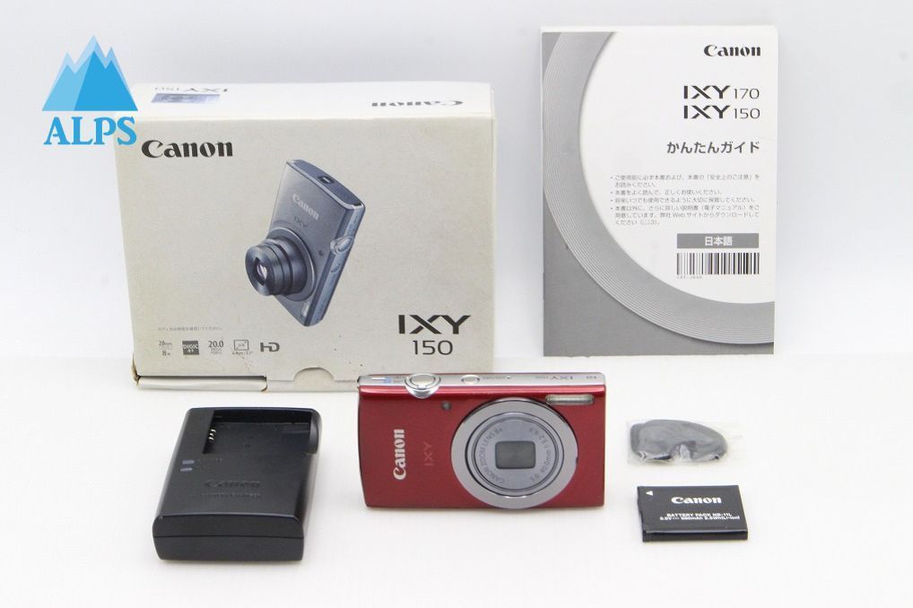 良品 Canon キヤノン IXY 150 コンパクトデジタルカメラ レッド 元箱付