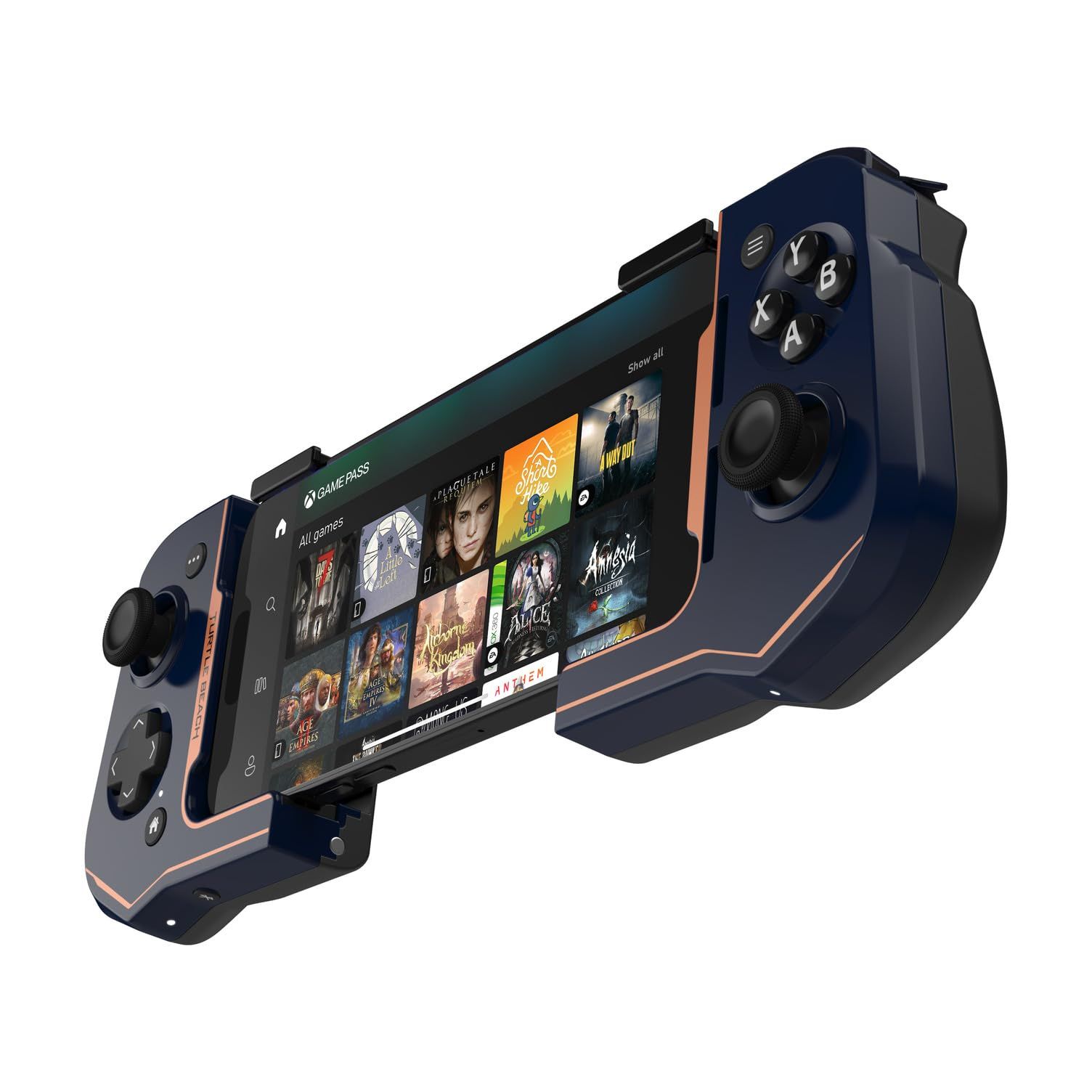 タートルビーチ Turtle Beach スマホ コントローラー iPhone対応 ATOM Bluetooth コバルトブルー 20時間持続 MFi認証 PS Remote Play Xbox Cloud 単体 iPhone