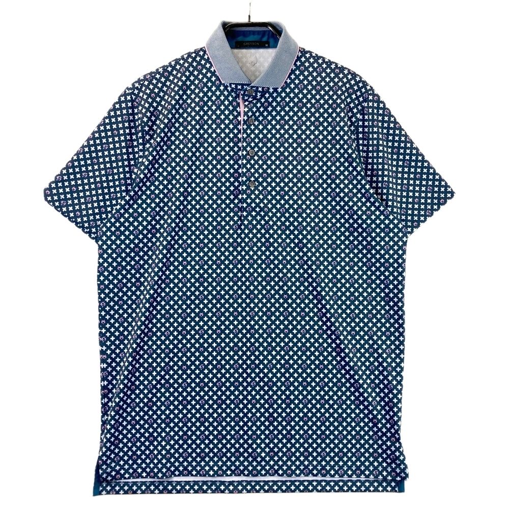 GREYSON ゴルフ ポロシャツ 総柄 メンズ M ゴルフ GREYSON ゴルフ ポロシャツ 総柄 メンズ M