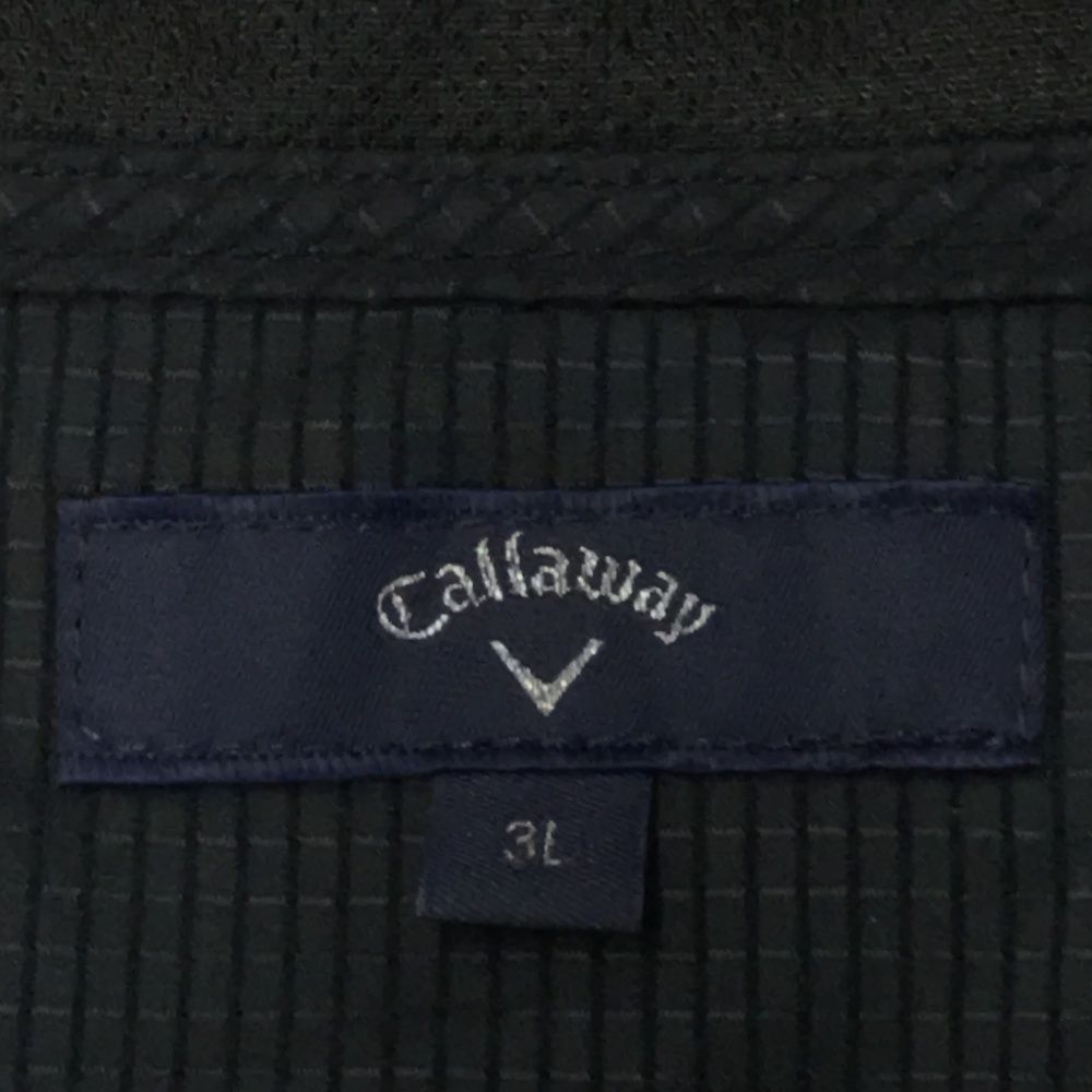 ストレッチ サイズ：3L CALLAWAY キャロウェイ  ジップジャケット パーカー  ブラック系 [240101593786] ゴルフウェア メンズ ストスト フルジップ中綿ブルゾン(アウター(ブルゾン、ウインド