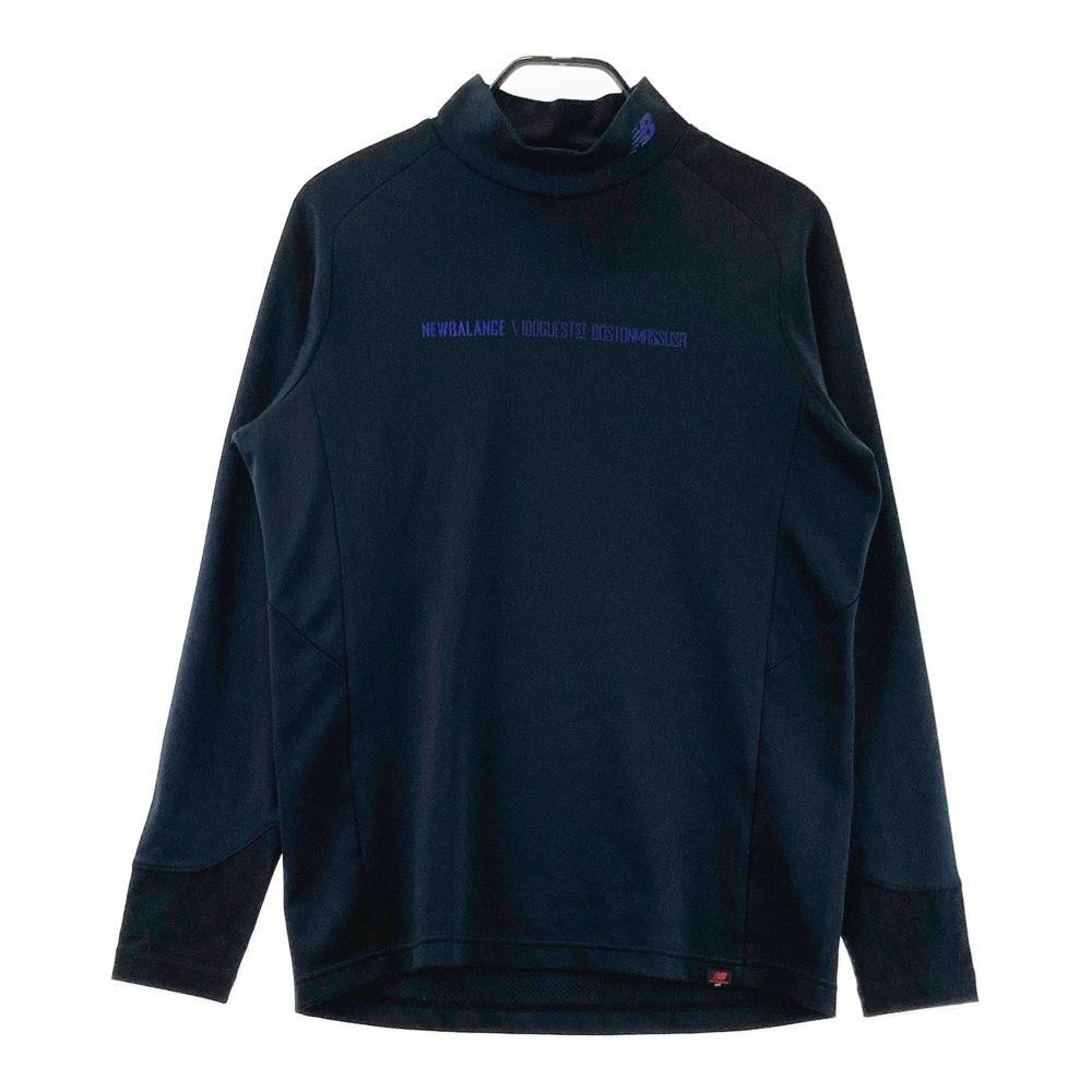 サイズ：5 NEW BALANCE GOLF ニューバランス  モックネック長袖Tシャツ  ブラック系 [240101615012] ゴルフウェア メンズ ストスト