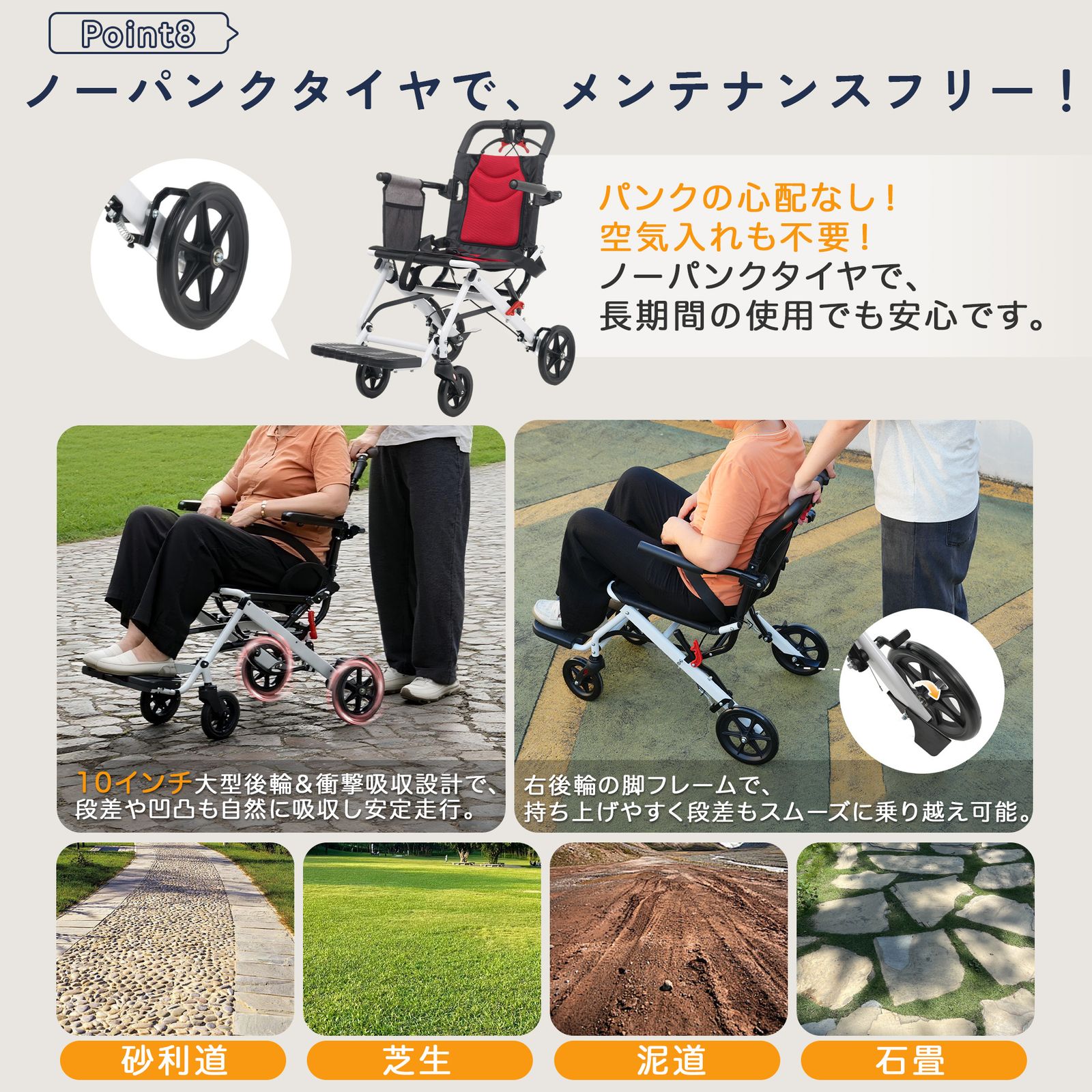 車椅子 超軽量 機内持ち込み 自立可能 介助ブレーキ付き コンパクト 