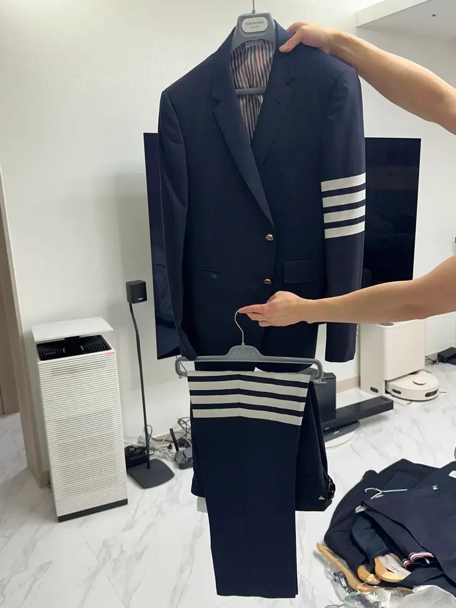 トムブラウン　ネイビー ストライプ スーツ トム・ブラウン スーツ セット Thom Browne THOM BROWNEのフォーマル