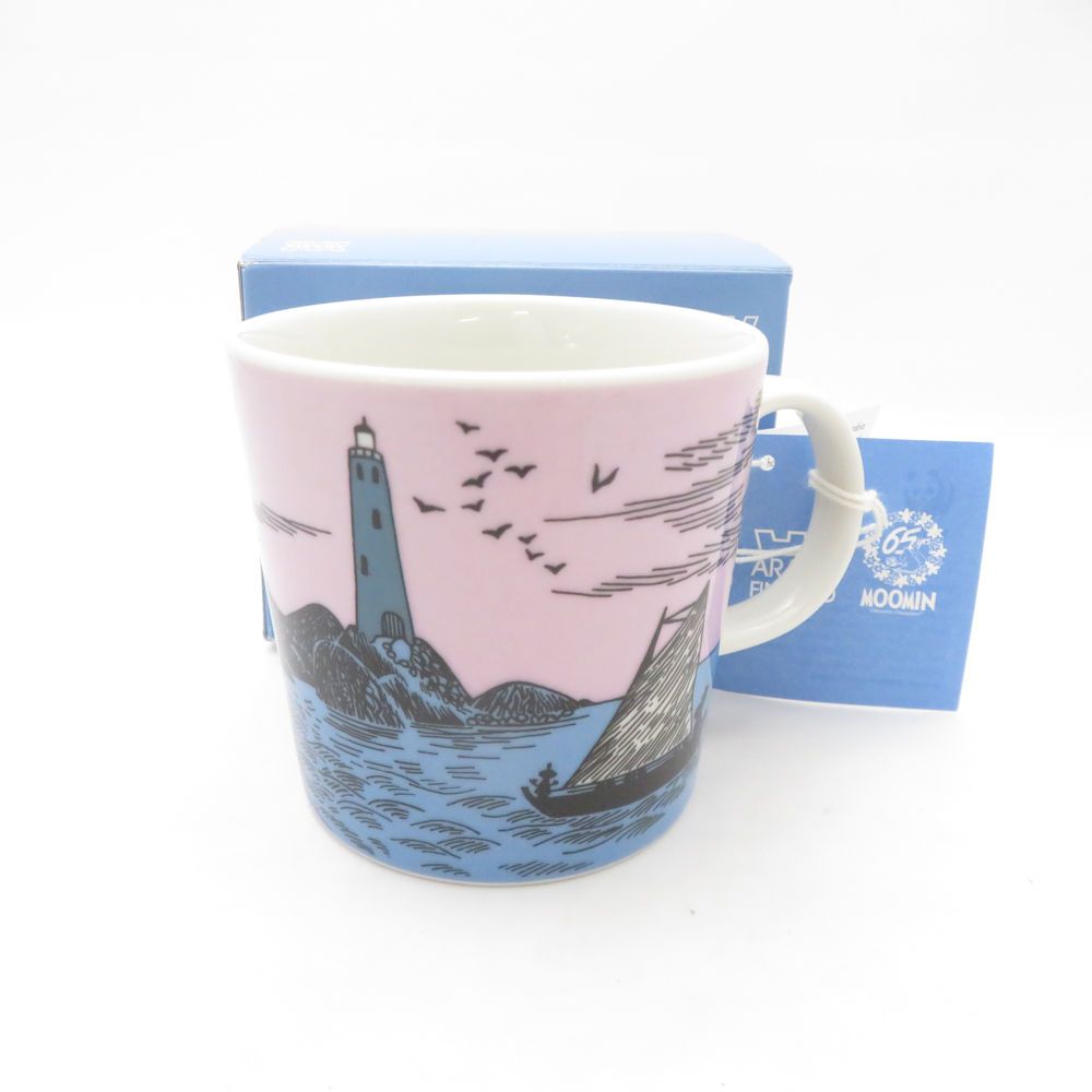 ♥ ARABIA アラビア ムーミン 65周年記念 ナイトセーリング マグカップ 陶器 コップ 北欧 フィンランド