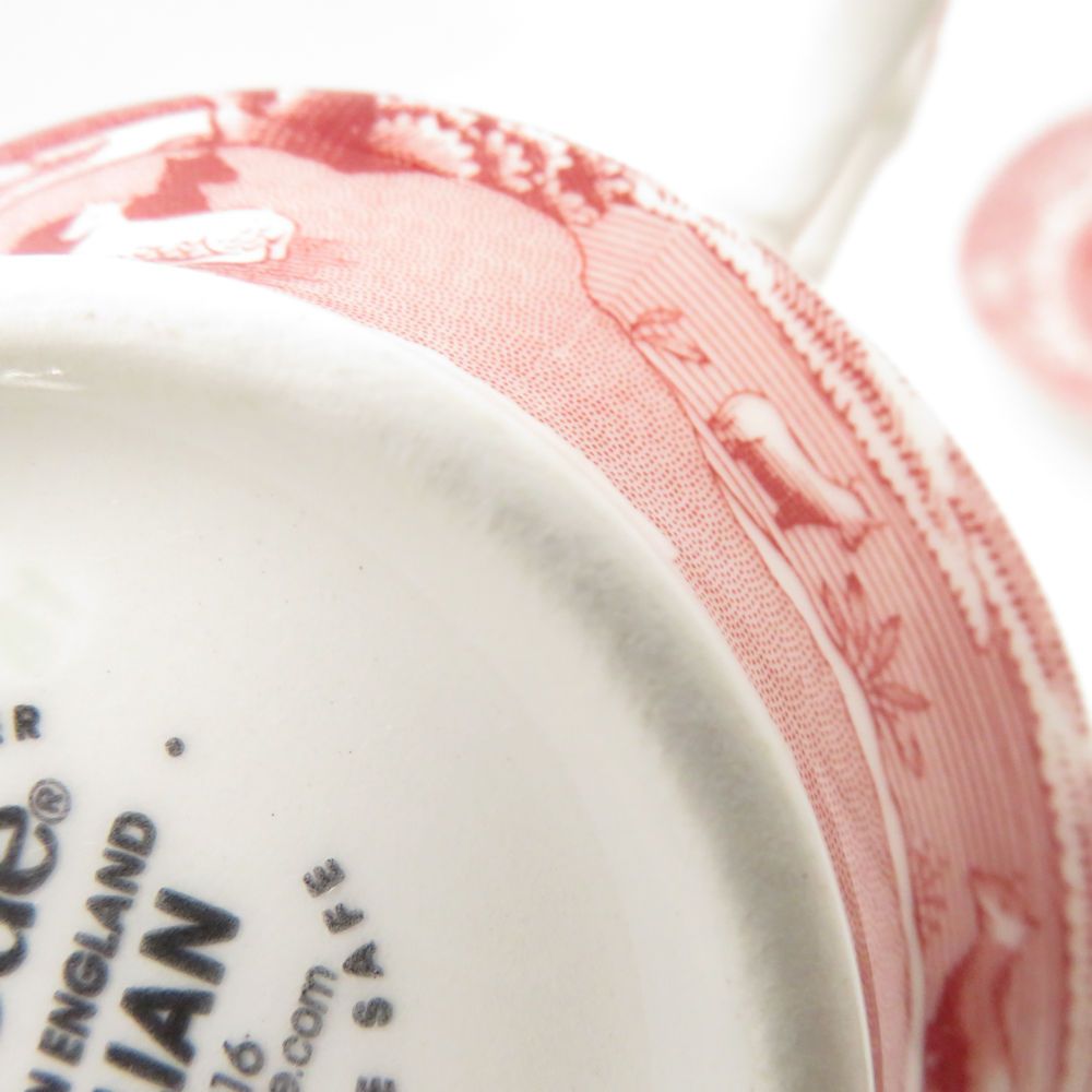  SPODE スポード クランベリーイタリアン ティーカップ＆ソーサー 4客 セット カップ ソーサー コーヒー ティーカップ