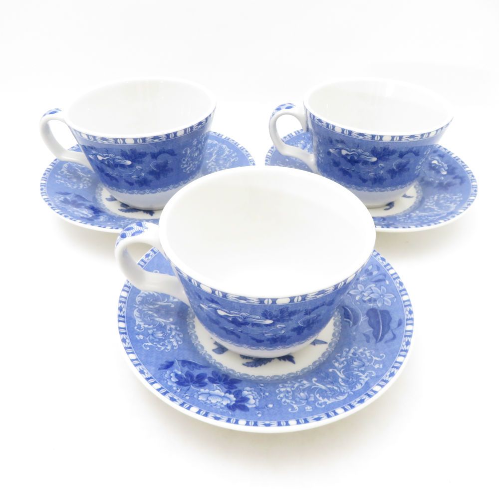 SPODE スポード ブルールームコレクション カミラ ティーカップ＆ソーサー 3客 セット ヴィンテージ