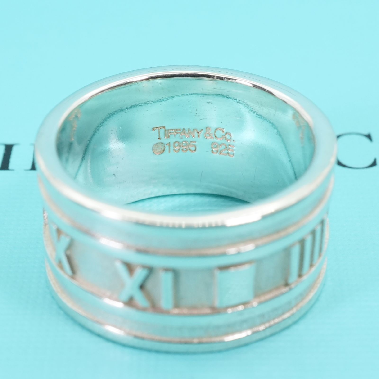 極美品17号 ティファニー アトラス ワイド シルバー リング/25-2973