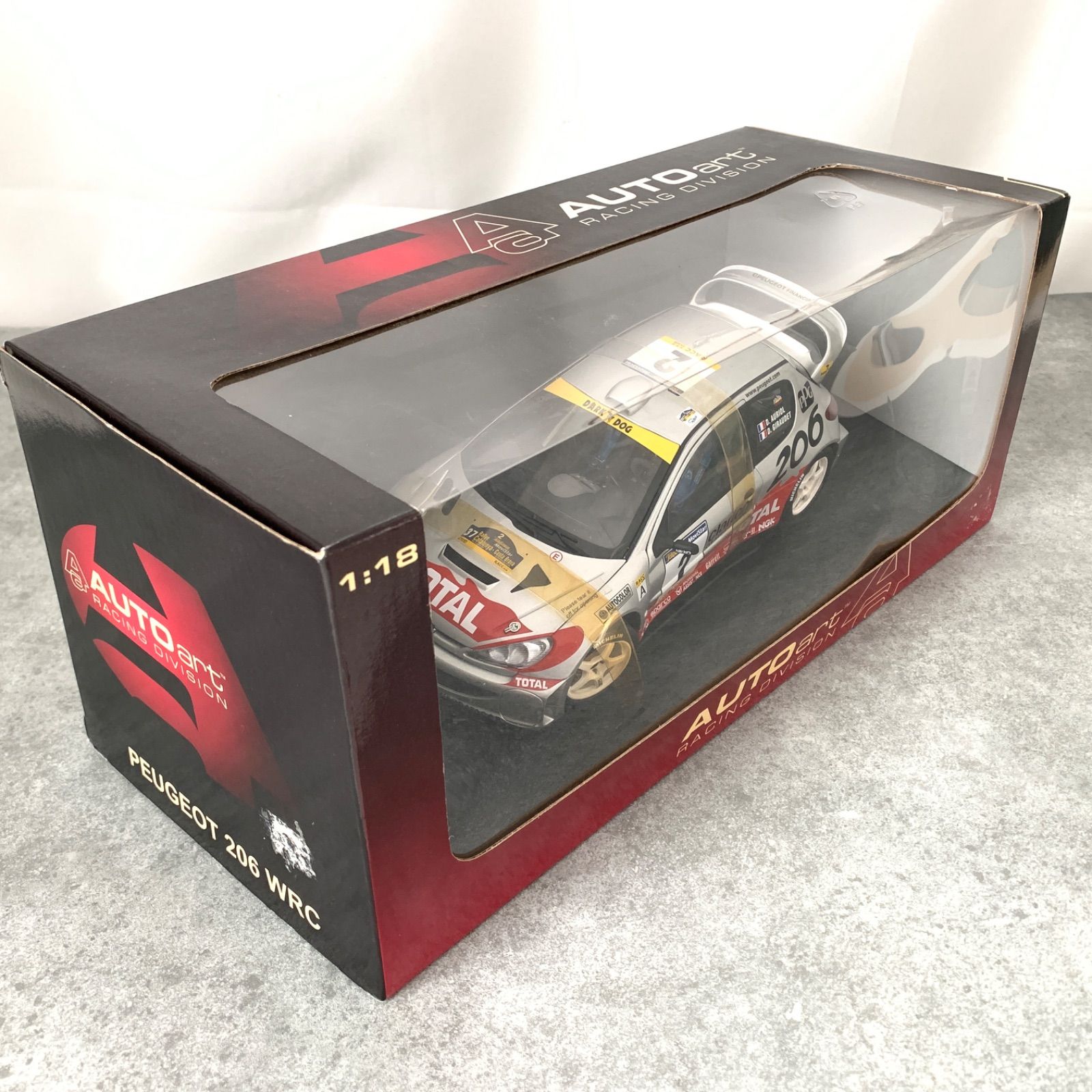 未開封品】AUTOart PEUGEOT プジョー 206 WRC ミニカー 1：18 M80206-1