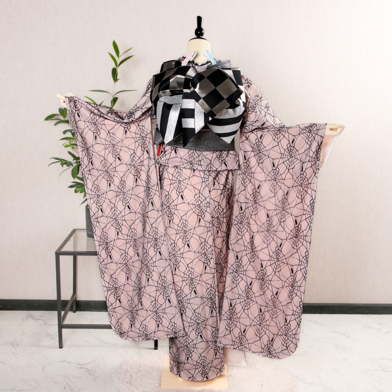 振袖フルセット 振袖セット 振袖 新品+USED品 LLサイズ ピンク 