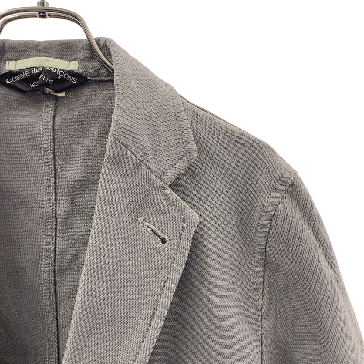 COMME des GARCONS HOMME PLUS / コムデギャルソンオムプリュス | 2013SS | ポリ縮絨 ラバーボタン テーラードジャケット | S | グレー | メンズ COMME des GARCONS HOMME PLUS / コムデギャルソンオムプリュス