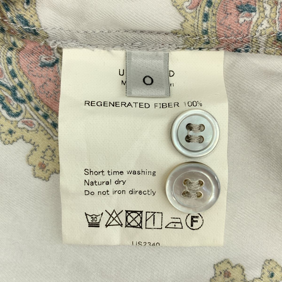 UNUSED / アンユーズド | 2023SS | Emblem pattern shirt 総柄 