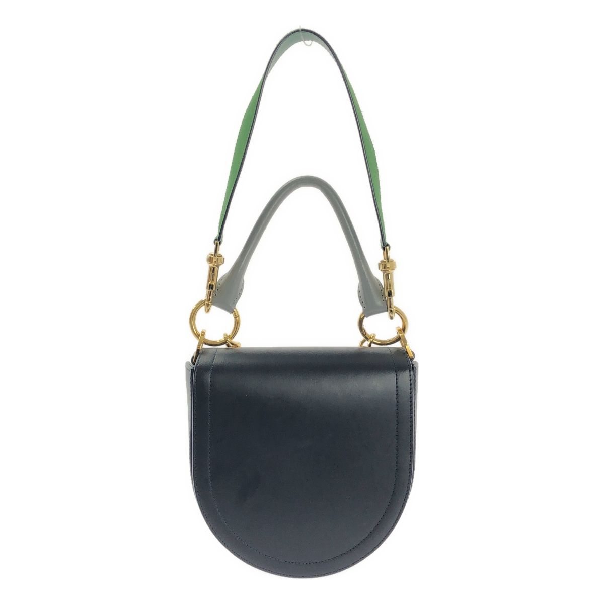 【美品】  sacai / サカイ | ホースシュー パース型 2way ショルダーバッグ | ネイビー/グリーン/ゴールド | レディース 美品】 sacai / サカイ | ホースシュー コインパース型 2way