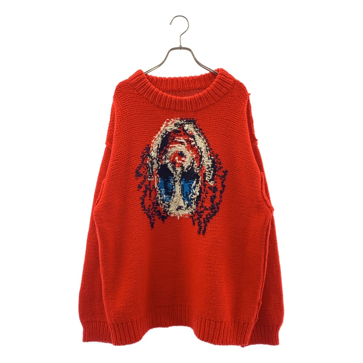 doublet / ダブレット | HAND-KNITTING JACQUARD PULLOVER﻿ ウール ニット | S | レッド | メンズ