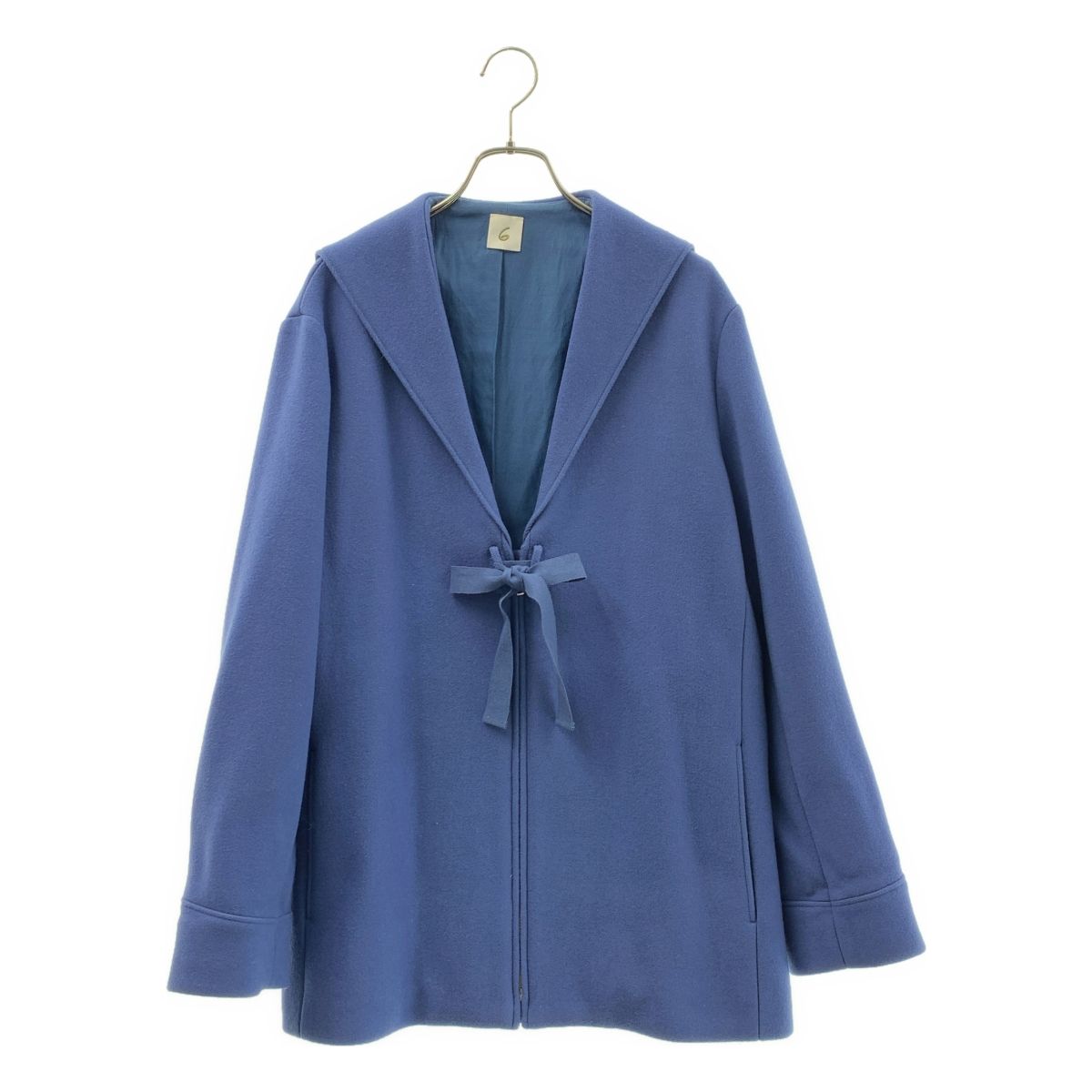 美品】 6(ROKU) / ロク | SAILOR COLLAR COAT ウール セーラーカラー 