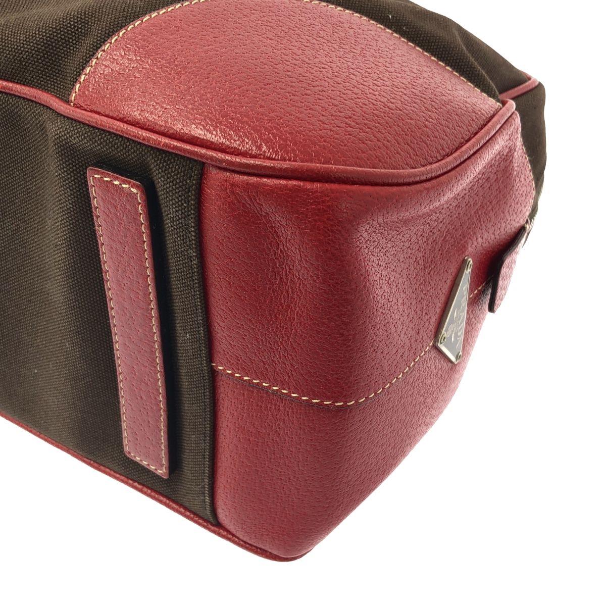 美品】 PRADA / プラダ | キャンバス レザー ボーリングバッグ