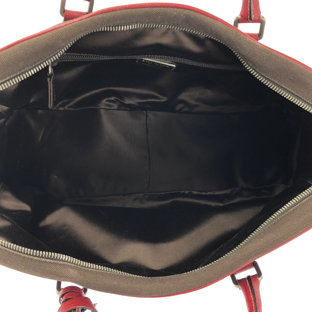 美品】 PRADA / プラダ | キャンバス レザー ボーリングバッグ