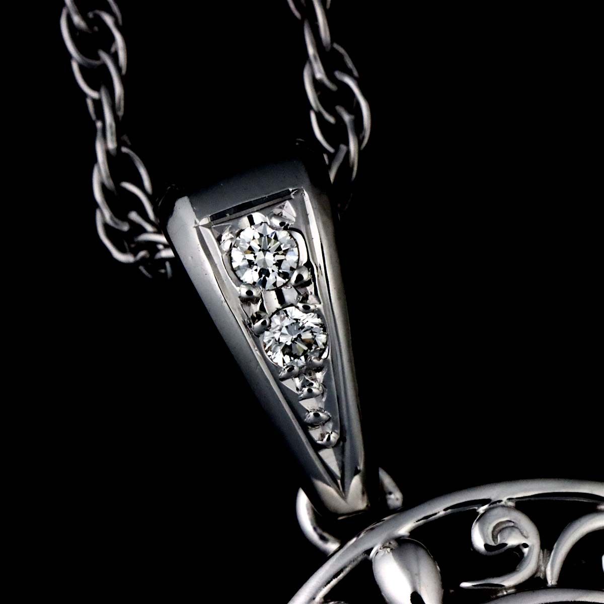 ミキモト MIKIMOTO ピクウェ シェル ダイヤ 0.28ct ネックレス 60cm 
