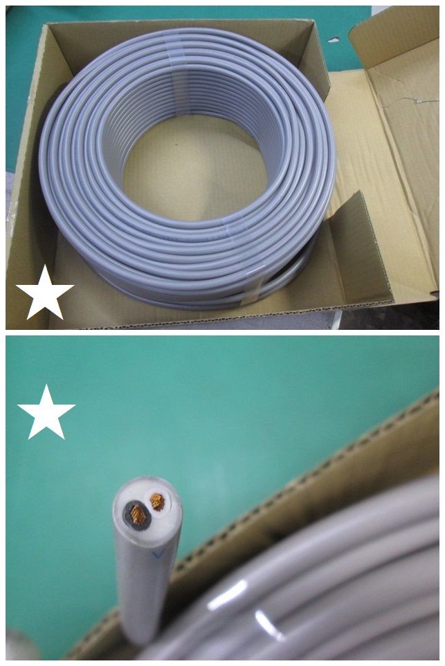  ●♥ 伸興電線 VCTF 2.0 mm C 100 m ビニルキャブタイヤ丸形コード 1214 EI 3 7 AT-1 S 電設資材 材料 資材