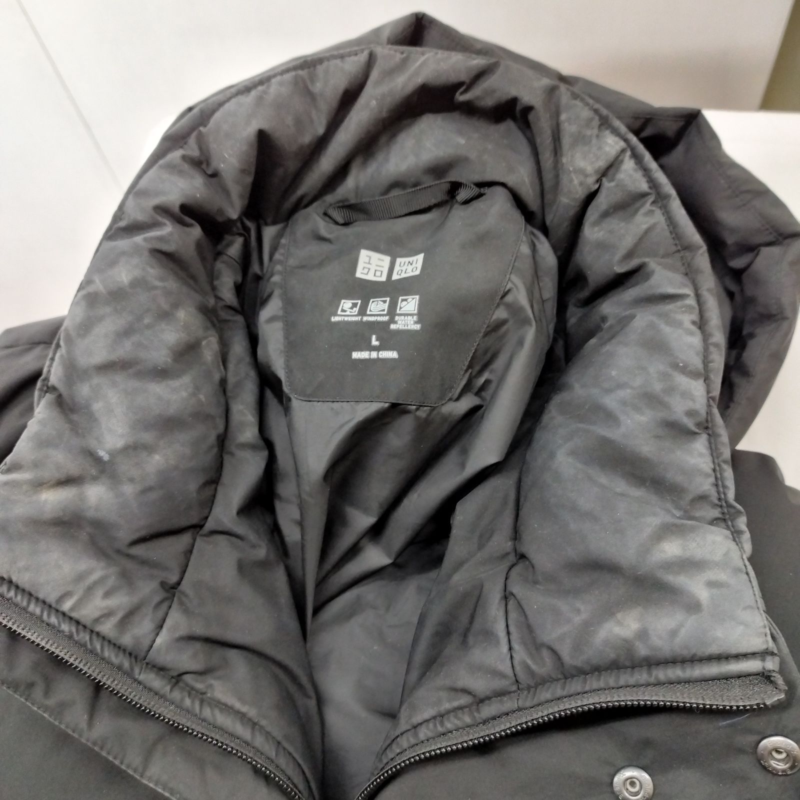 UNIQLO ユニクロ シームレス ダウン コート アウター 防風 撥水 フード 