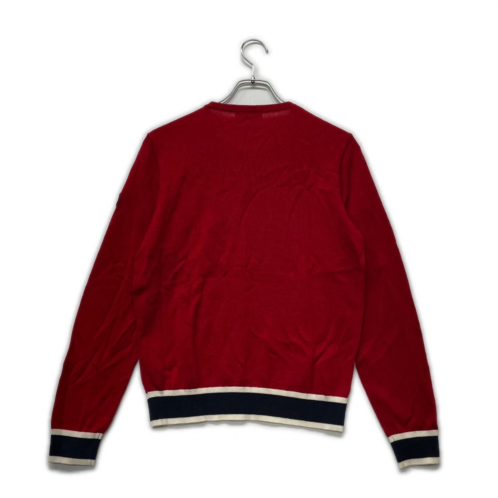 中古 レディース アンパスィ and per se セーター L レッド ビッグロゴ