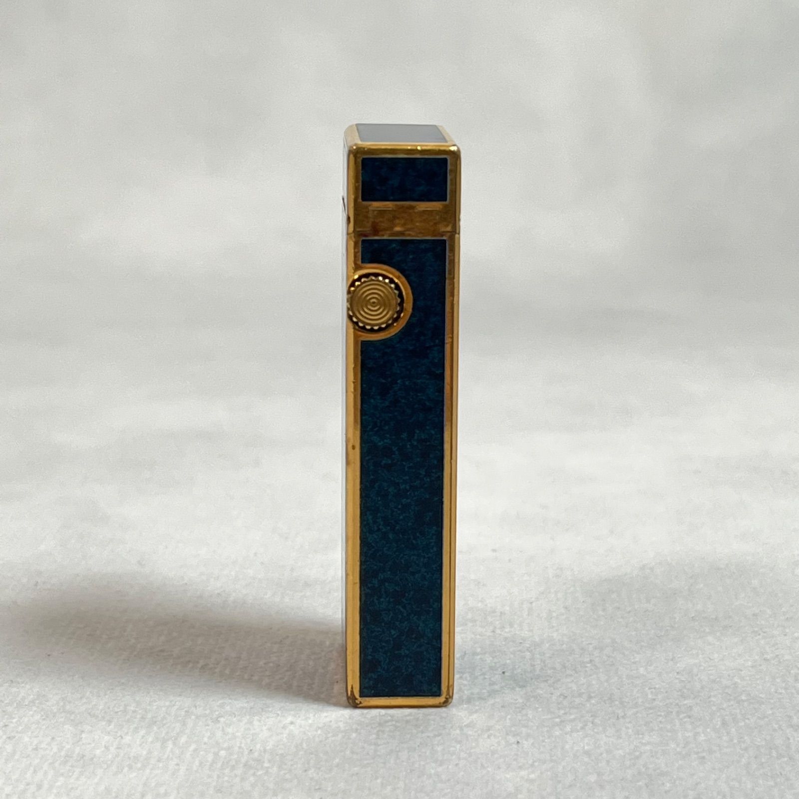 管2601-374】Dunhill ダンヒル ガスライター ゴールド ネイビー 24163