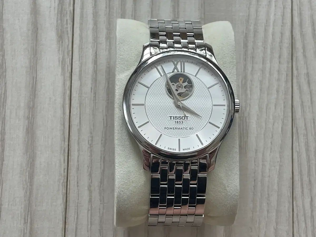 ティソ トラディション パワーマティック 80 オープンハート 白文字盤